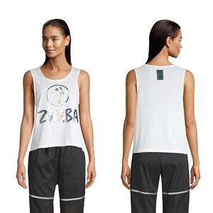 Zumba Fitness White Graphic Tank Top